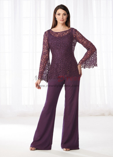 Mother of the bride pant suits dresses Lace Two piece pants outfit ...