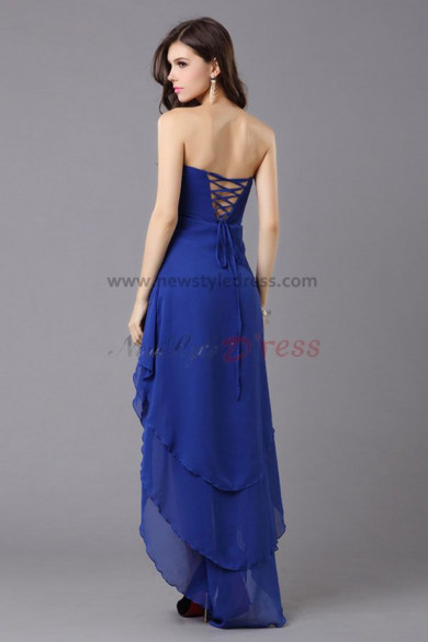 Royal Blue Front Short Long Back Multilayer Sexy Party Dresses Np 0275 Length Prom 2614