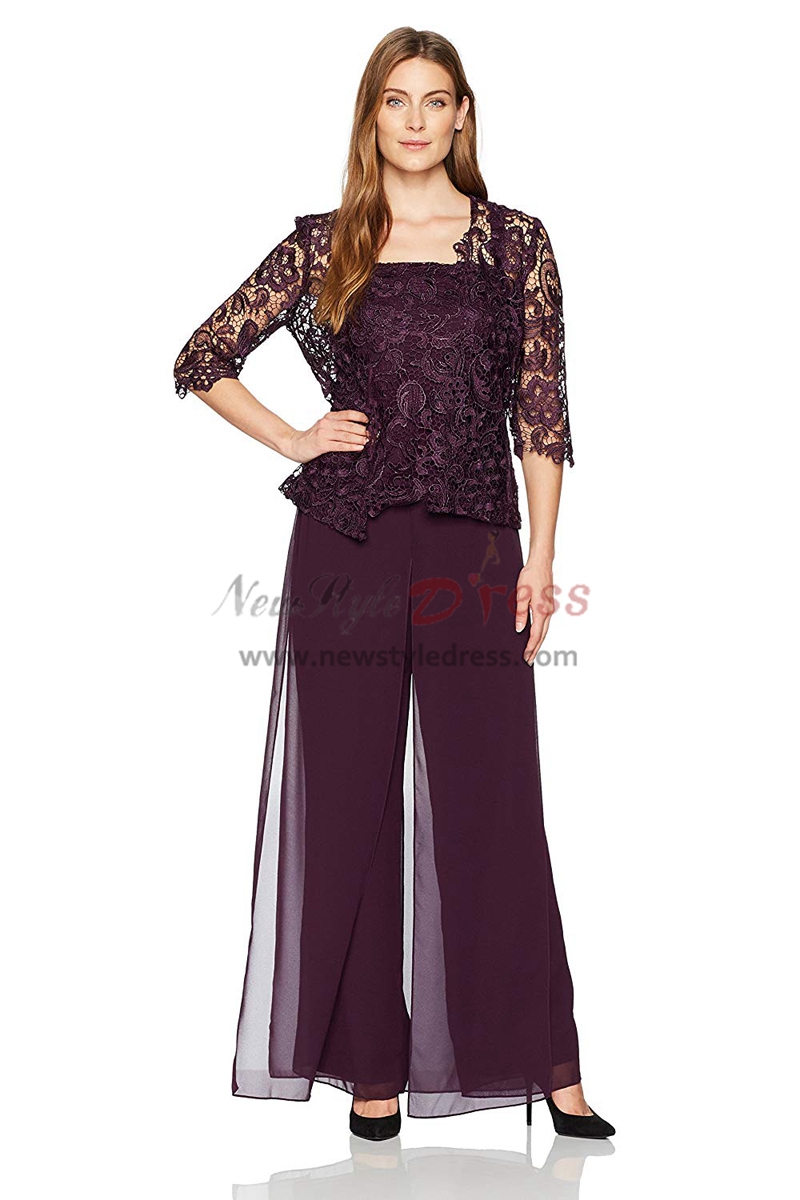 Champagne lace 3PC Pantset Mother of the bride pant suits Summer ...